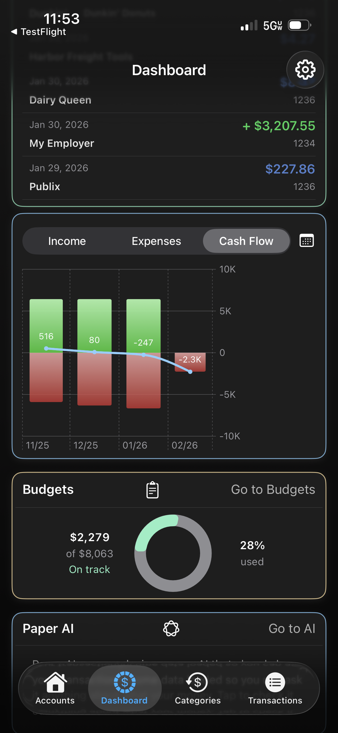 Paper app screenshot